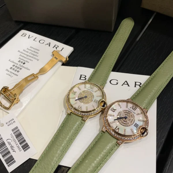 CARTIER0009-01 Cartier Ballon Bleu Diamond-Set Watch 36mm SKU CARTIER0009