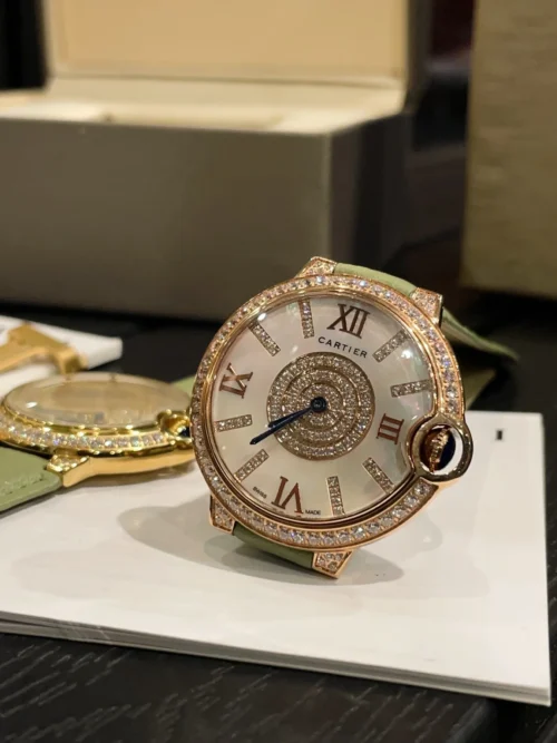 Cartier Ballon Bleu Diamond-Set Watch 36mm SKU CARTIER0009