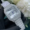 Cartier Santos Diamond-Set Automatic Watch