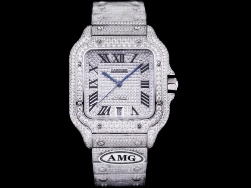 Cartier Santos Diamond-Set Watch SKU CARTIER0031