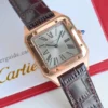 Cartier Santos Manual-Wind Watch Leather Strap
