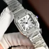 Cartier Santos Women's Roman Numeral Dial Quartz Watch Slim Case
