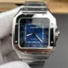 Cartier Santos Men's Blue Dial Watch 39.8mm