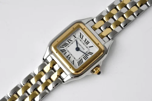 Cartier Panthère White Dial Watch 30mm Square Case