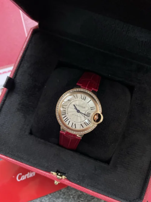 Cartier Ballon Bleu WJBB0033 Women's Diamond-Set Automatic Watch 33mm SKU CARTIER0145