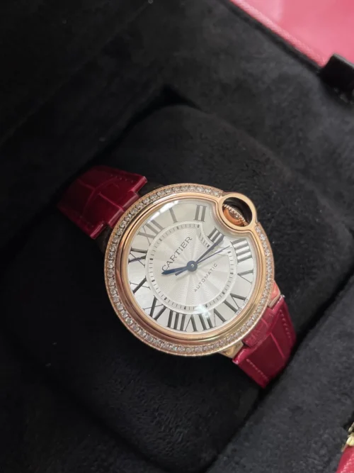 Cartier Ballon Bleu WJBB0033 Women's Diamond-Set Automatic Watch 33mm SKU CARTIER0145