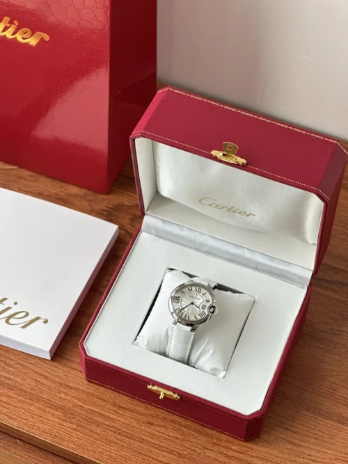 Cartier Ballon Bleu Quartz Watch Leather Strap