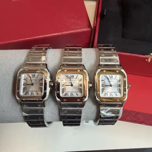 Cartier Santos Women's Square Case Quartz Watch 34mm