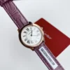 Cartier Ronde de Cartier Rose Gold-Tone Quartz Watch 29mm Leather Strap