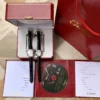 Cartier Santos Pink Dial Quartz Watch 33mm