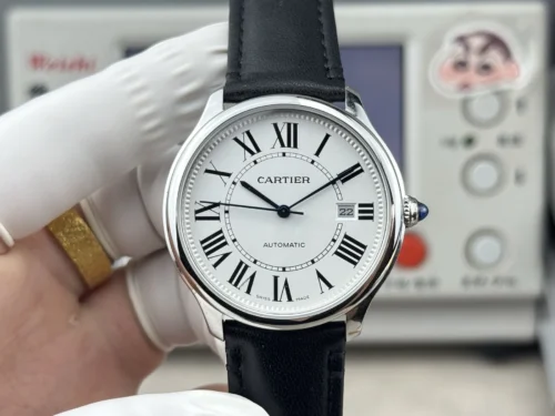 Cartier Automatic Watch 40mm Leather Strap
