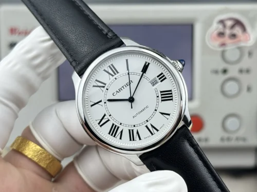 Cartier Automatic Watch 40mm Leather Strap
