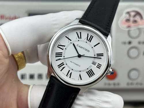 Cartier Automatic Watch 40mm Leather Strap