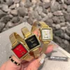Coach Cass Women's Square Case Quartz Watch 22mm Leather Strap