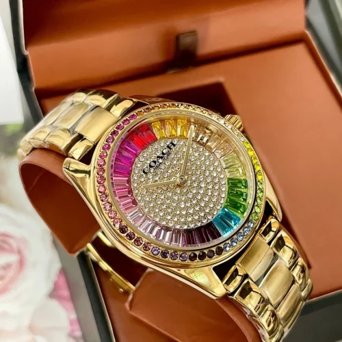 Coach Preston 14504274 Women's Diamond-Set Quartz Watch 36mm SKU COACH0006