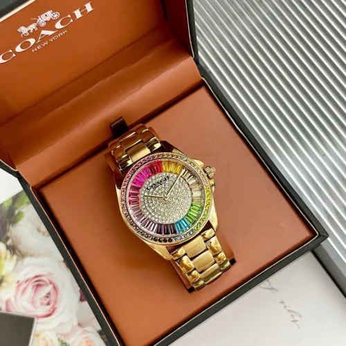 Coach Preston 14504274 Women's Diamond-Set Quartz Watch 36mm SKU COACH0006