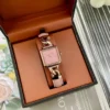 Coach Cass 14504357 Women's Square Case Watch Leather Strap