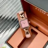 Coach Cass 14504357 Women's Square Case Watch Leather Strap