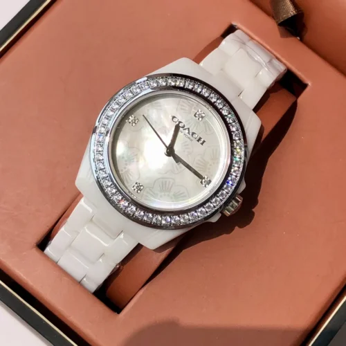 Coach Women's Quartz Watch 32mm Ceramic Bracelet