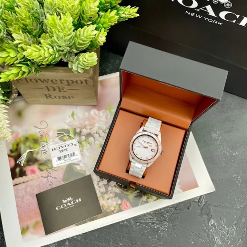 Coach Preston 14503263 Quartz Watch 36mm Ceramic Bracelet