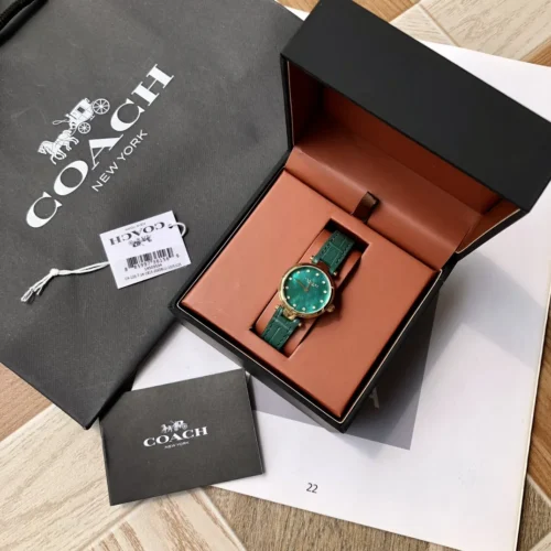 Coach Park Women's Mother-of-Pearl Dial Quartz Watch 26mm Leather Strap