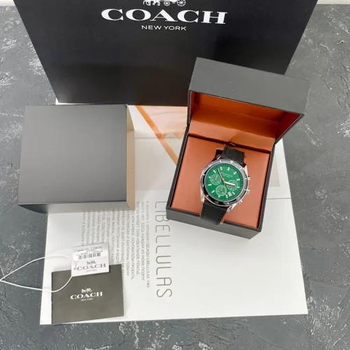 Coach Preston Men's Quartz Chronograph Watch 41mm Leather Strap