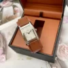 Coach Reese 14504311 Women's Square Case Quartz Watch 35mm Leather Strap