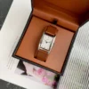Coach Reese 14504311 Women's Square Case Quartz Watch 35mm Leather Strap