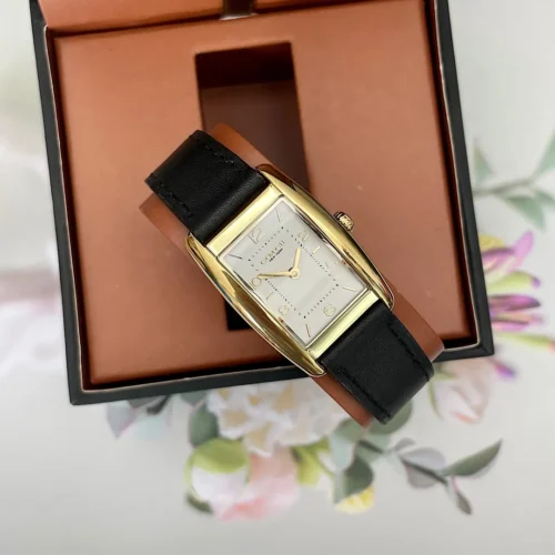 Coach Reese 14504312 Women's Square Case Quartz Watch 35mm Leather Strap
