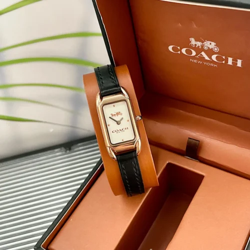 Coach Cadie 14504027 Mother-of-Pearl Dial Watch 17.5mm Square Case SKU COACH0107