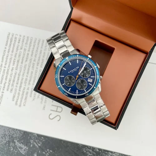 Coach Preston 14602383 Men's Quartz Chronograph Watch 42mm Leather Strap