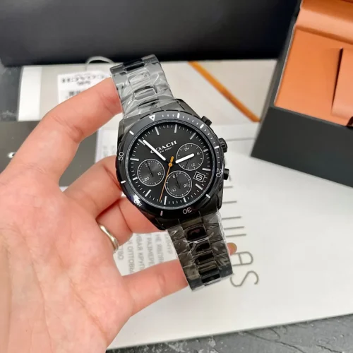 Coach Preston 14602386 Men's Quartz Chronograph Watch 42mm Leather Strap