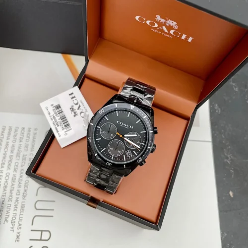 Coach Preston 14602386 Men's Quartz Chronograph Watch 42mm Leather Strap