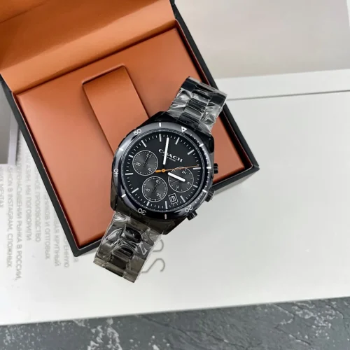 Coach Preston 14602386 Men's Quartz Chronograph Watch 42mm Leather Strap