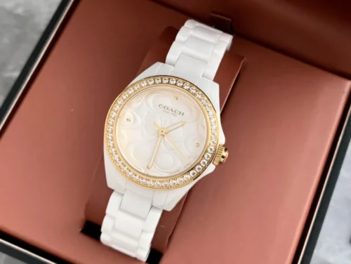 Coach Quartz Watch Ceramic Bracelet