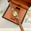 Coach Cass 1450 Women's Square Case Watch Leather Strap