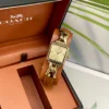 Coach Cass 1450 Women's Square Case Watch Leather Strap