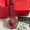 Coach Diamond-Set Watch Leather Strap