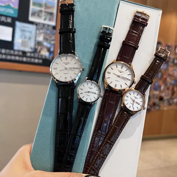 Longines Couple Quartz Watch 40mm Leather Strap SKU LONGINES0023