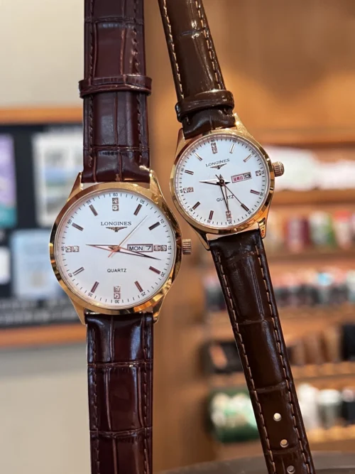Longines Couple Quartz Watch 40mm Leather Strap SKU LONGINES0023