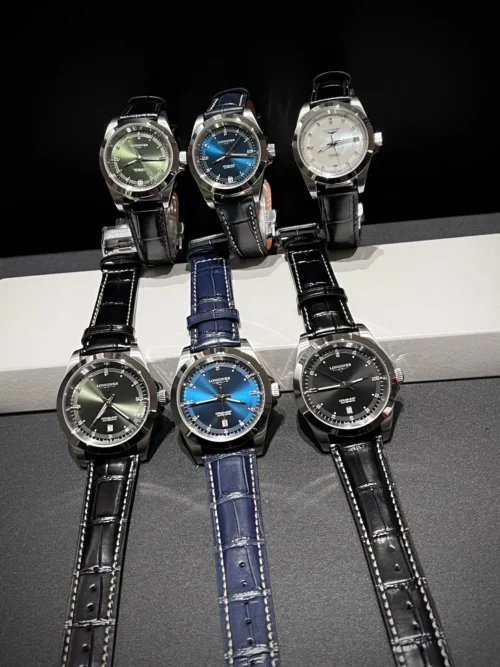 Longines Conquest Women's Luminous Dial Watch 34mm Rubber Strap