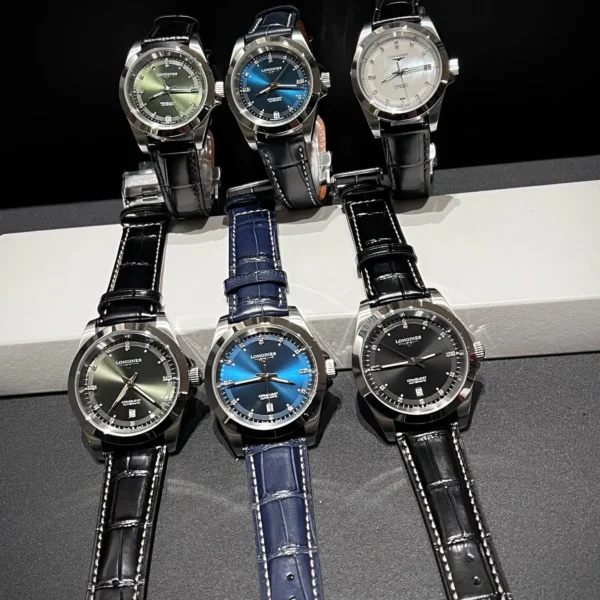 Longines Conquest Women's Luminous Dial Watch 34mm Rubber Strap