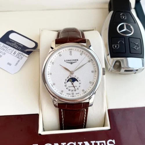 Longines Master Collection Men's Moonphase Automatic Watch 40mm Stainless Steel Bracelet