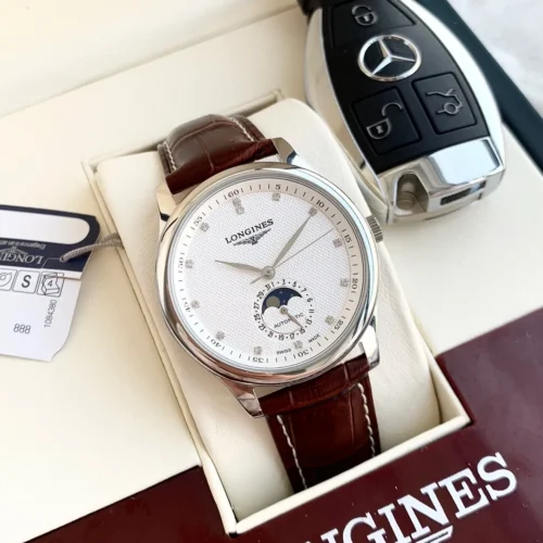 Longines Master Collection Men's Moonphase Automatic Watch 40mm Stainless Steel Bracelet