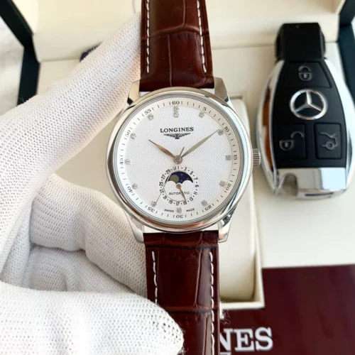Longines Master Collection Men's Moonphase Automatic Watch 40mm Stainless Steel Bracelet