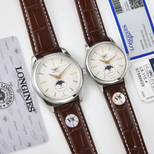 Longines Master Collection Couple Moonphase Quartz Watch 34mm