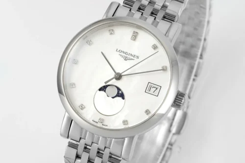 Longines Moonphase Watch 30mm Mother-of-Pearl Dial
