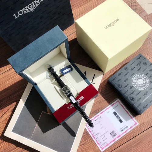 Longines DolceVita Diamond-Set Quartz Watch 20.8mm Leather Strap