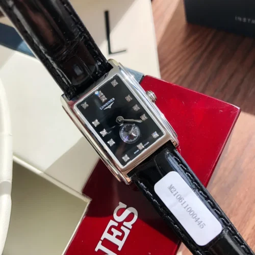 Longines DolceVita Diamond-Set Quartz Watch 20.8mm Leather Strap