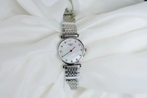 Longines Women's Mother-of-Pearl Dial Quartz Watch 24mm Diamond-Set SKU LONGINES0211